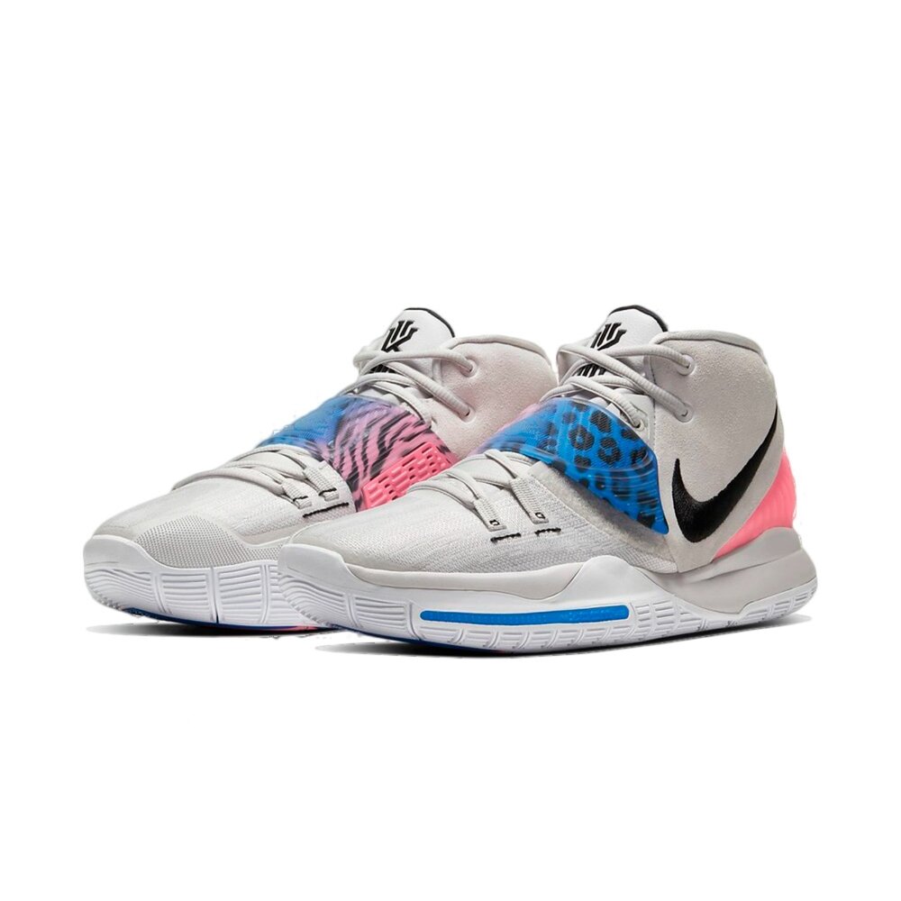BQ4631-003-Nike Kyrie 6 Animal Print Vast Grey 鴛鴦白灰藍粉 復古 緩震 籃球鞋 男鞋 BQ46