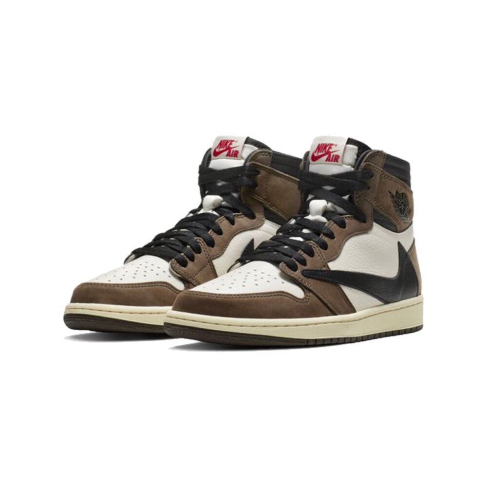 CD4487-100-Travis Scott x Air Jordan 1 卡其 高筒 倒勾 CD4487-100