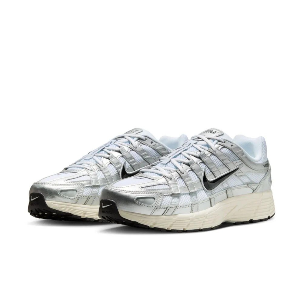 CD6404-105-Nike P-6000 White Metallic Silver Flat 銀色黑勾 復古 休閒 男鞋 CD6404-