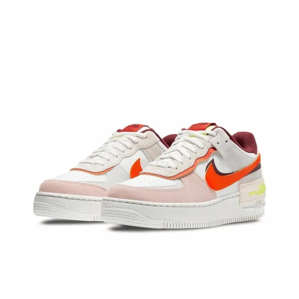 CU8591-600-W Nike Air Force 1 Shadow 珍珠橘紅 解構 厚底 休閒鞋 女鞋 CU8591-600