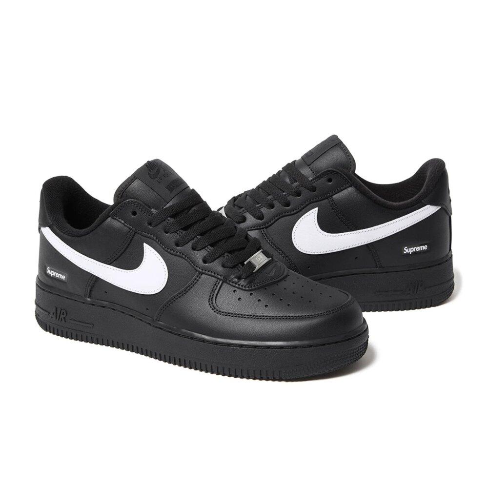 CU9225-002-Supreme x Nike Air Force 1 Low SP 黑底白勾 CU9225-002