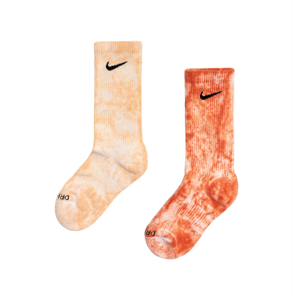 DM3407-906-Nike EveryDay Plus Cush Crew 紮染長襪 橘黃 DM3407-906(一組2雙 一次賣2組)