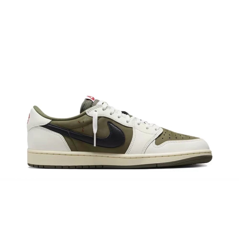Travis Scott x Air Jordan 1 Low OG Medium Olive 橄欖綠 倒勾 DM786-圖片-2