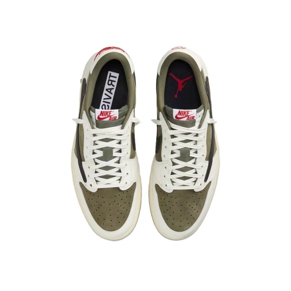 Travis Scott x Air Jordan 1 Low OG Medium Olive 橄欖綠 倒勾 DM786-圖片-3