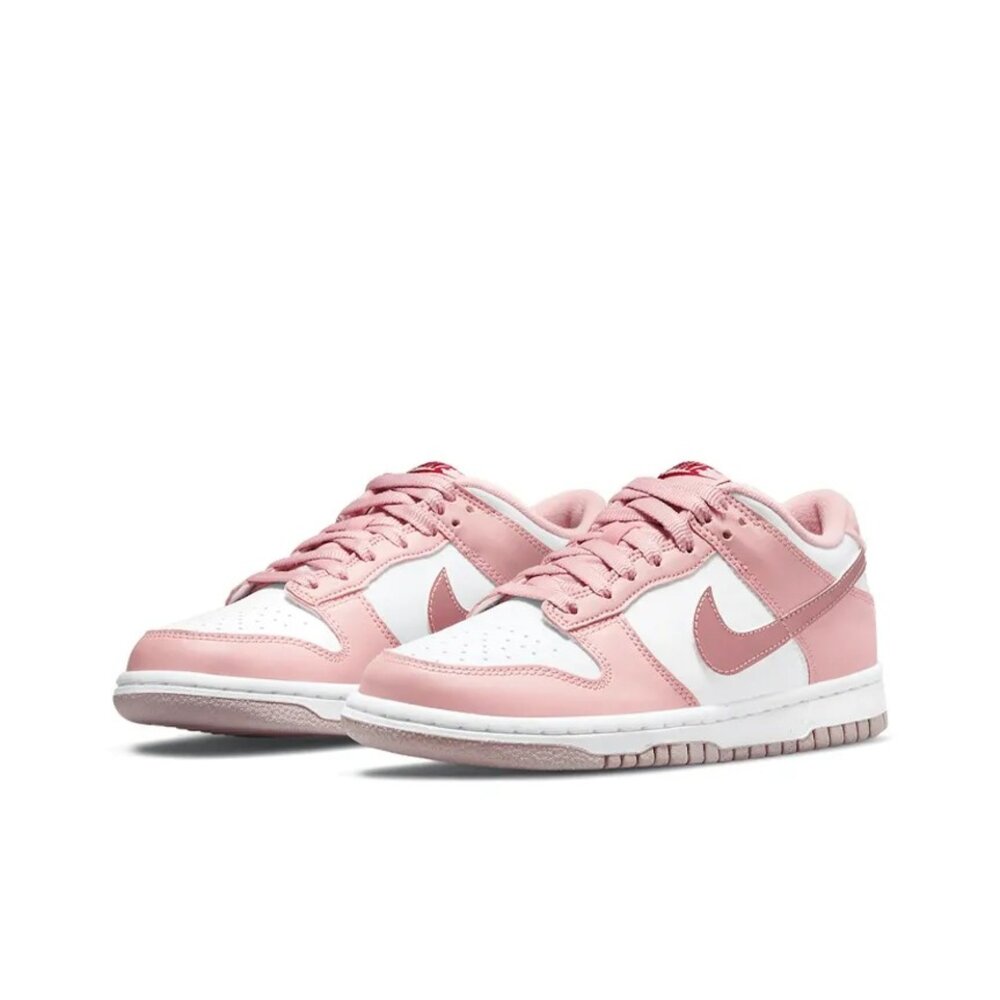 DO6485-600-Nike Dunk low Pink Velvet 櫻花粉 情人節 白 天鵝絨 皮革 經典 休閒鞋 大童鞋 DO6485