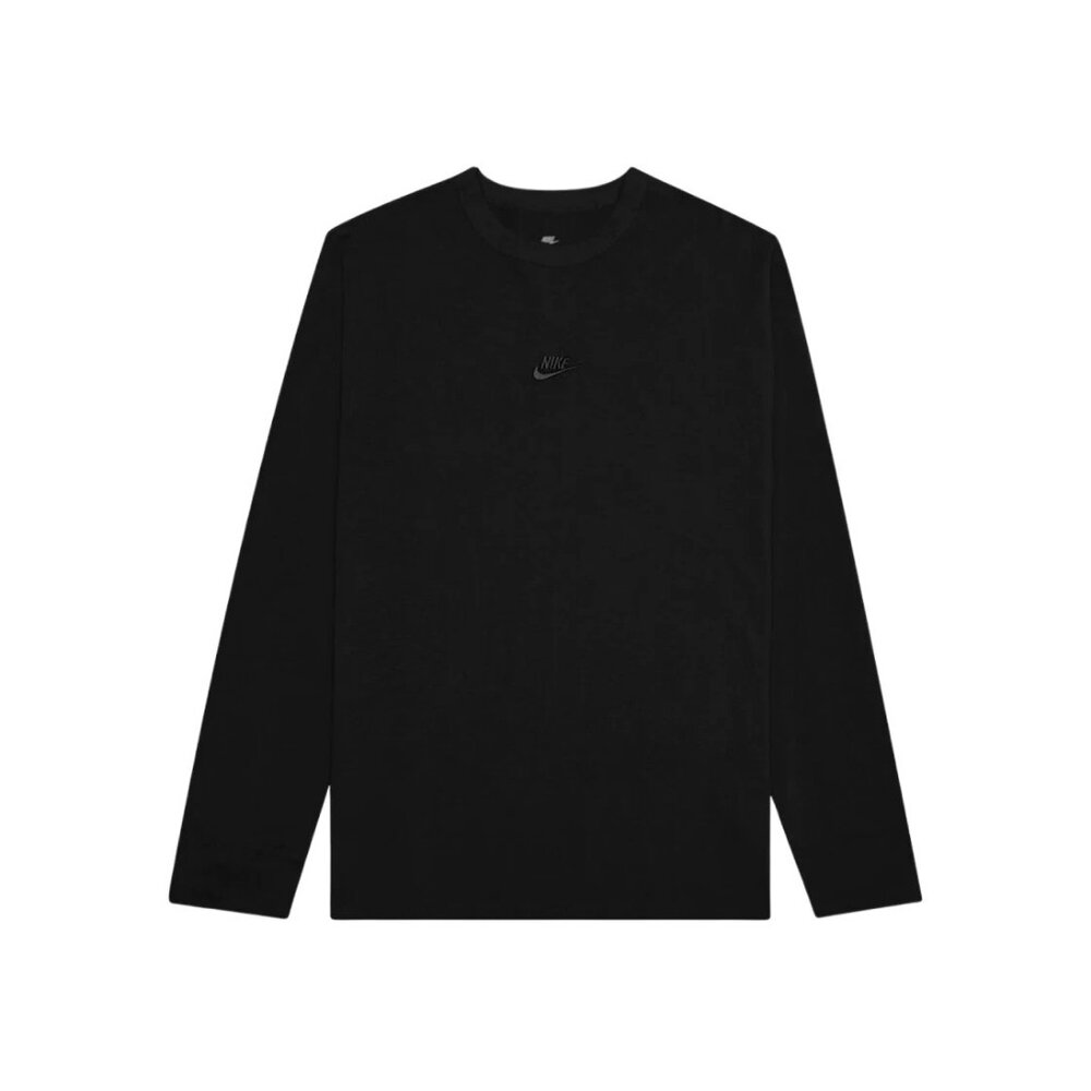 DO7391-010-Nike Sportswear Premium Essentials 刺繡 長袖 黑色
