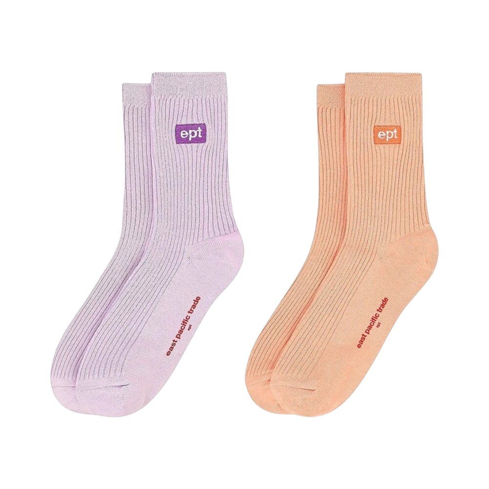 Ept Logo Socks 襪子 米紅、紫、肉粉、海軍藍、紅棕、黑白字、渲染灰、橘、白綠、黑紫-圖片-2
