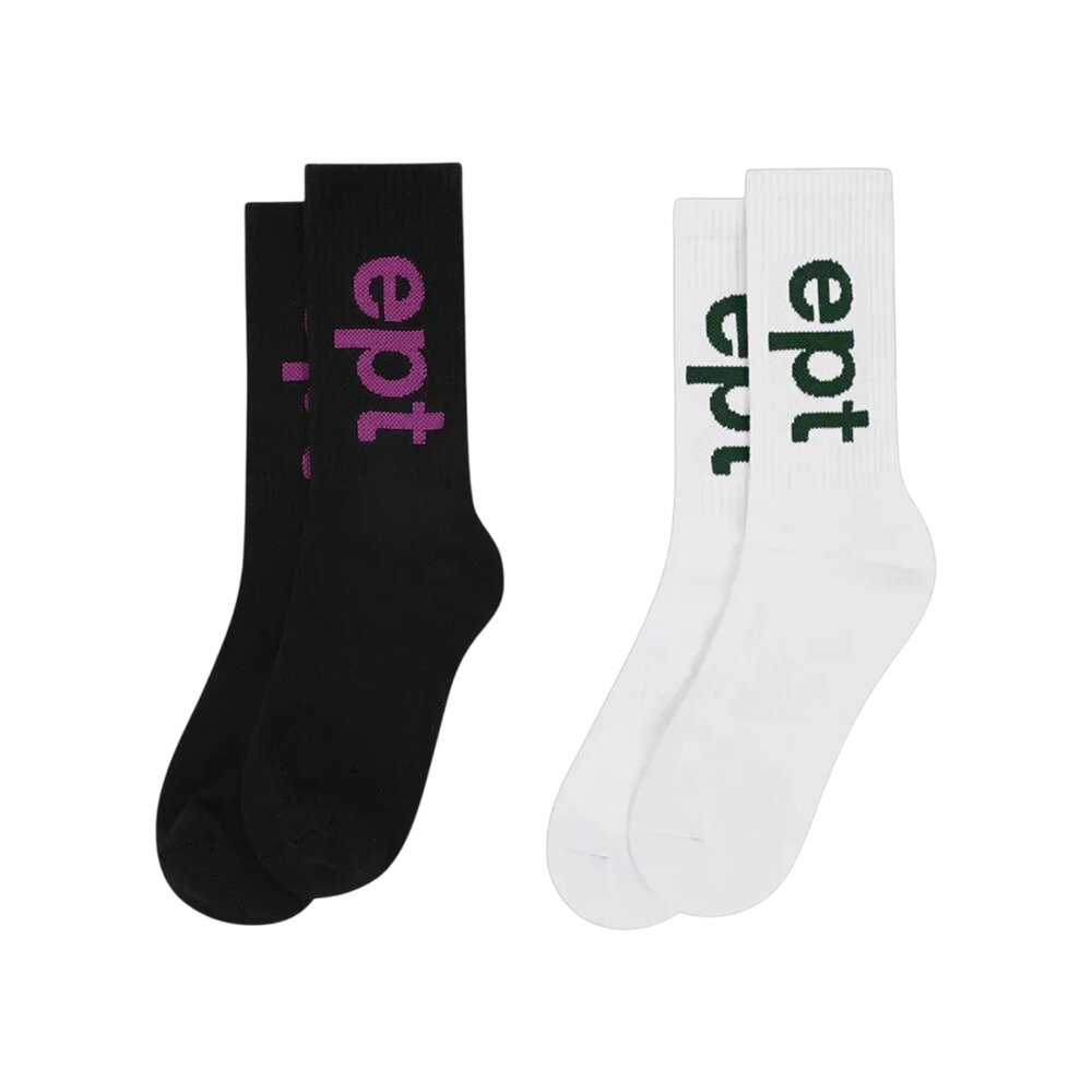 Ept Logo Socks 襪子 米紅、紫、肉粉、海軍藍、紅棕、黑白字、渲染灰、橘、白綠、黑紫-圖片-5