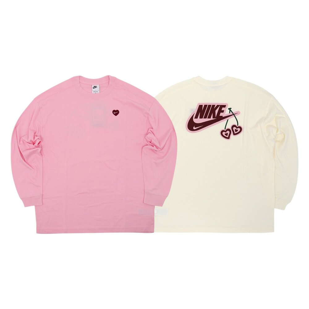 FD9933-Nike Nsw Essntl 情人節 粉色 / 白色 圓領長袖 FD9933