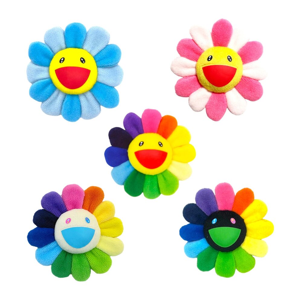 G03135-村上隆小花吊飾 4色 小花 別針 吊飾 彩虹花 日本