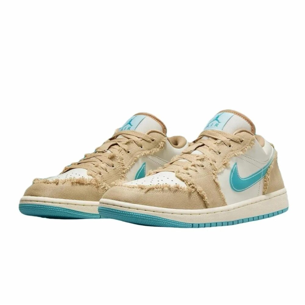 HF4983-252-W Nike Air Jordan 1 Low SE Wave 卡其藍勾 AJ1 低筒 經典 休閒鞋 女鞋 HF4983