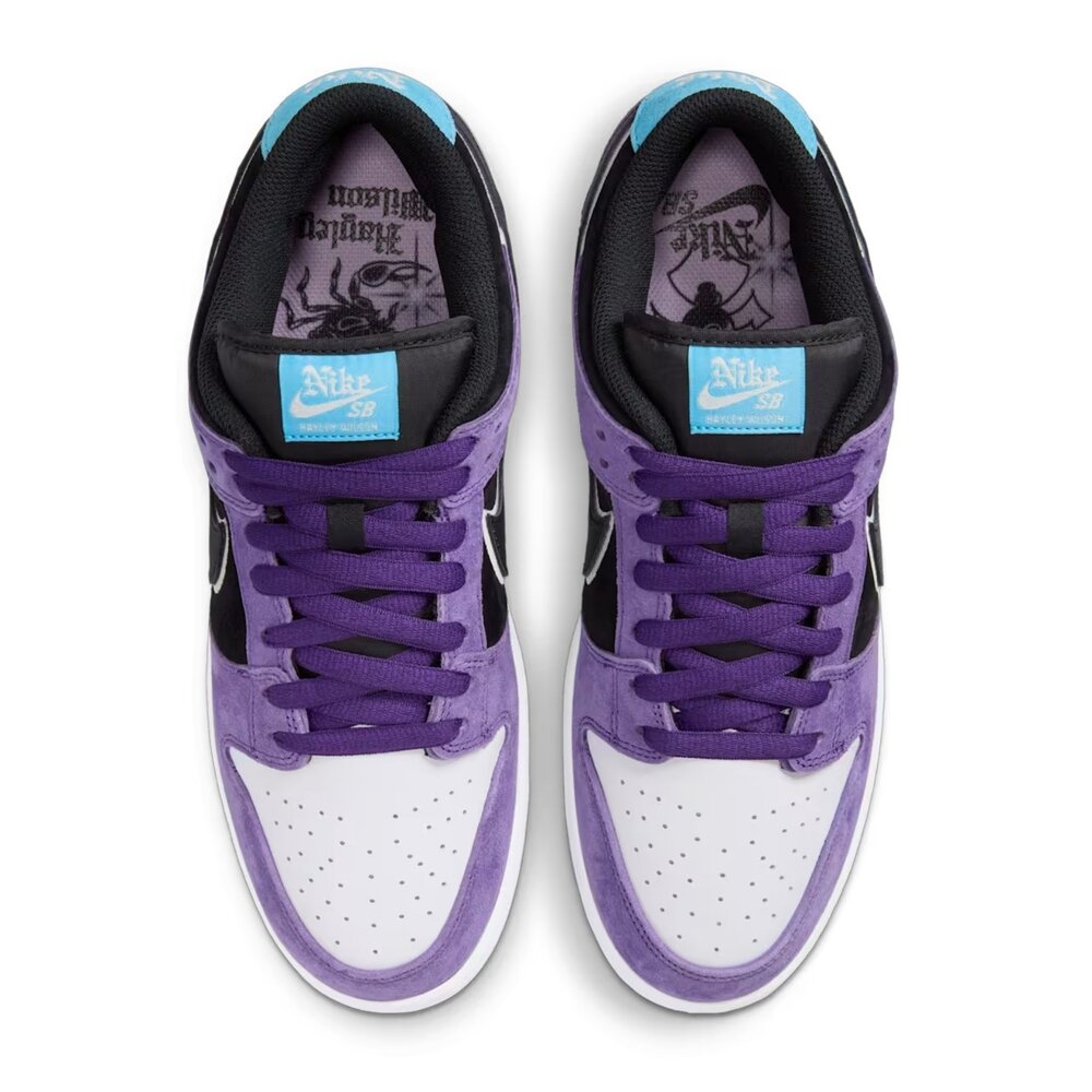 Hayley Wilson x Nike SB Dunk 麂皮黑紫冰底 聯名款 刺青 休閒鞋 男鞋 HJ0513-500-圖片-3