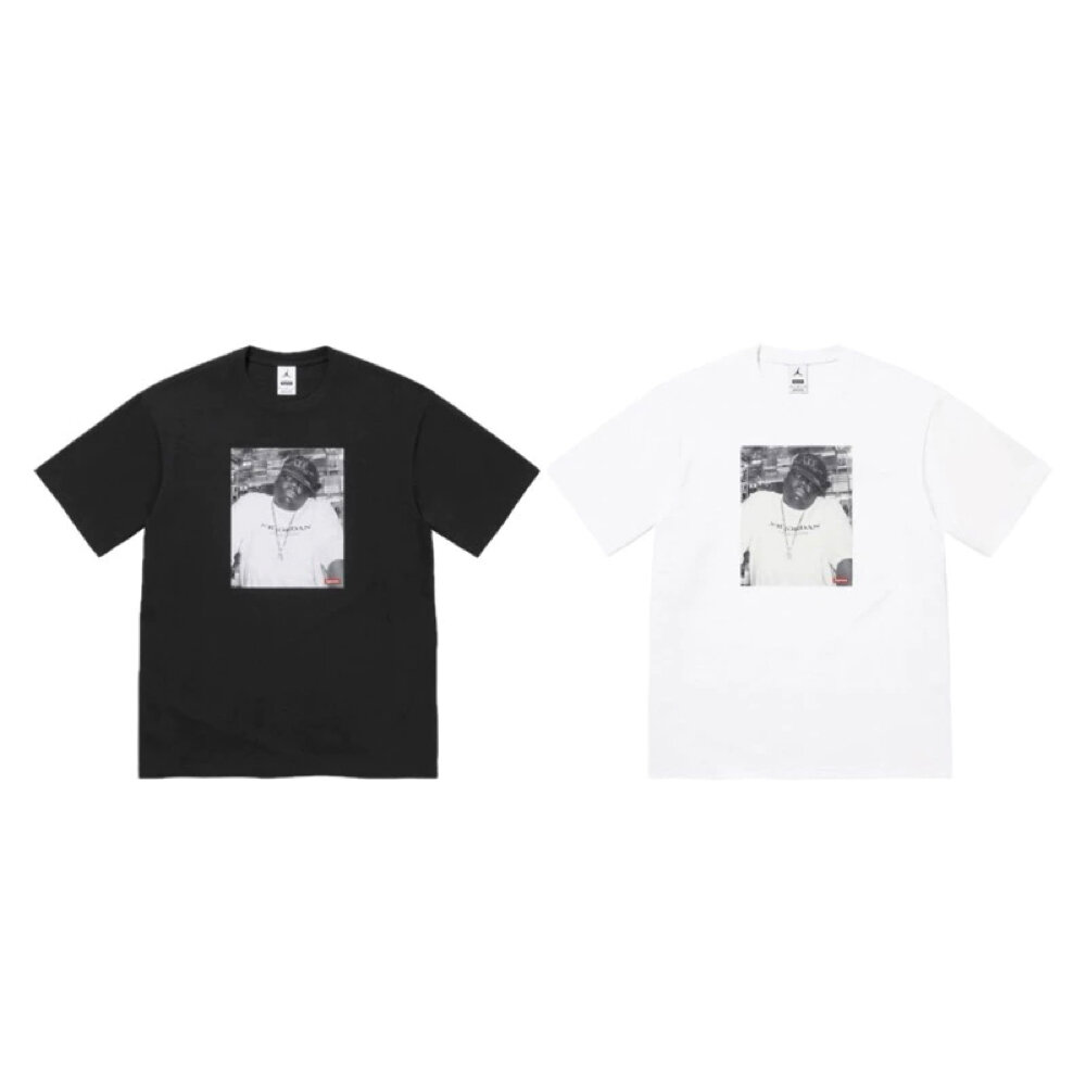 HJ8385-Supreme x Jordan Biggie 短袖 黑/白 HJ8385