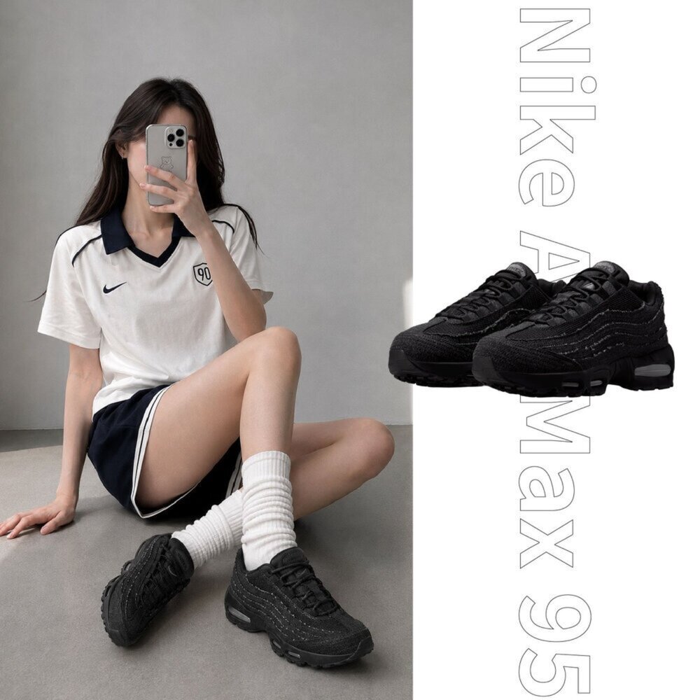 HM4743-001-Levis x Nike Air Max 95 OG Black 全黑 氣墊 HM4743-001