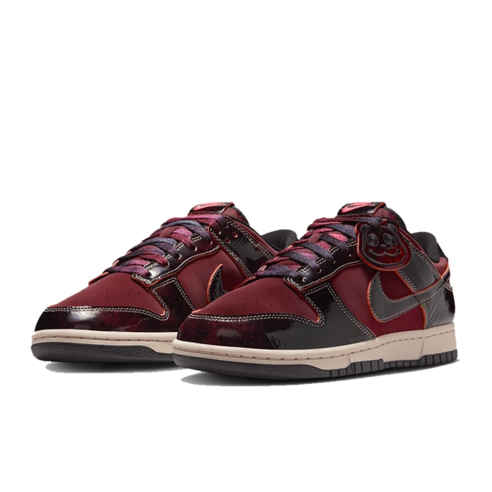 HQ1965-600-Nike Dunk Low SE Red Panda 黑紅熊貓 漆皮 HQ1965-600