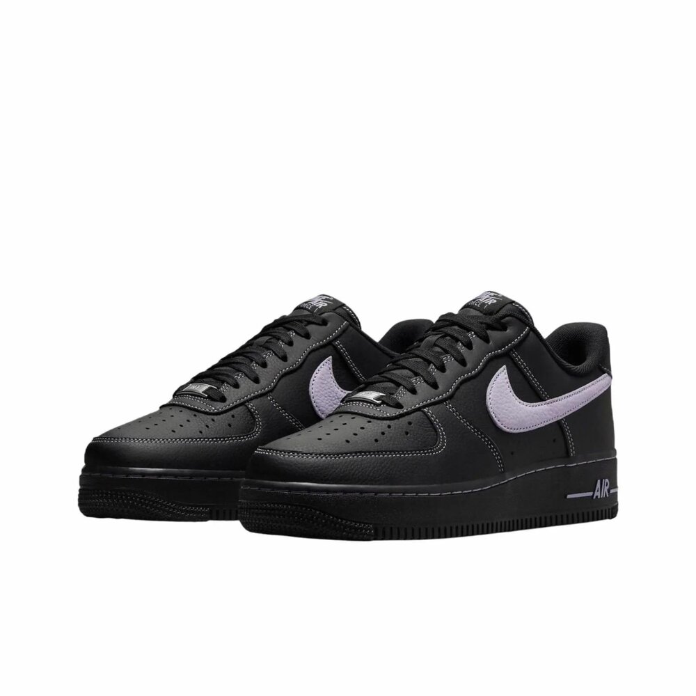 HQ2037-001-Nike Air Force 1 Low Black 黑紫  紫勾 刺繡 縫線 休閒鞋 男鞋 HQ2037-001