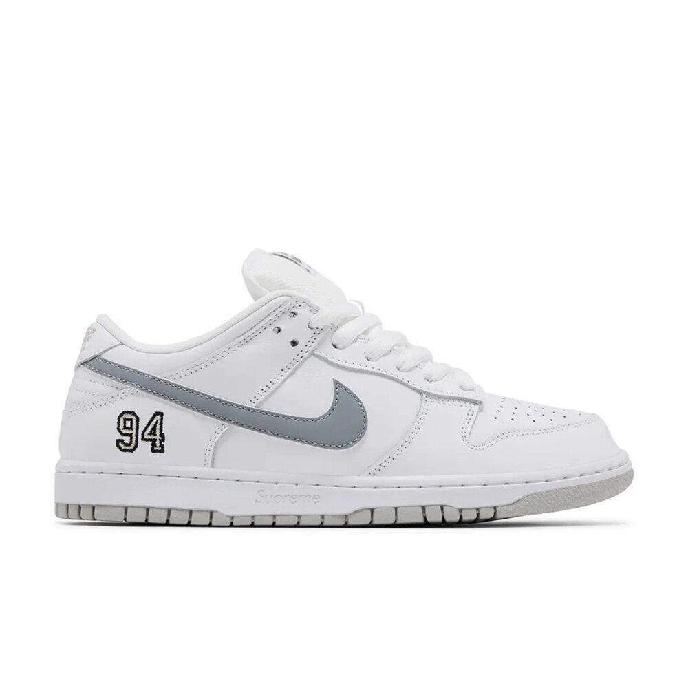 Supreme x Nike SB Dunk Low Supreme 94 Metallic Silver 白灰 HQ8-圖片-1