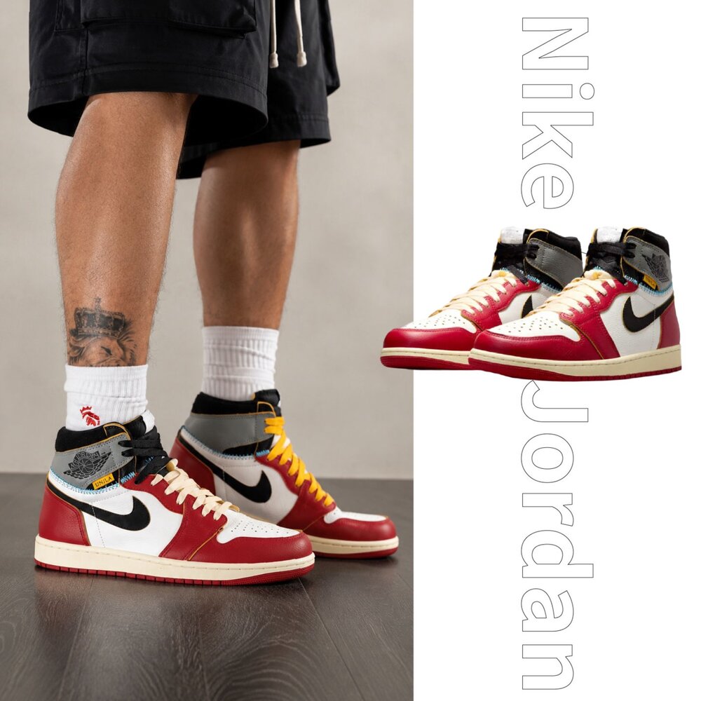 HV8563-600-Union LA x Nike Air Jordan 1 Retro High OG 芝加哥解構 AJ1 聯名款 皮革