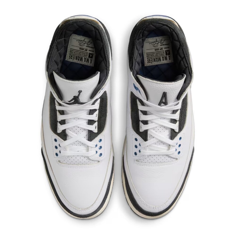 A Ma Maniére X Air Jordan 3 OG Diffused Blue 漫射藍 AJ3 皮革 麂皮 男-圖片-3