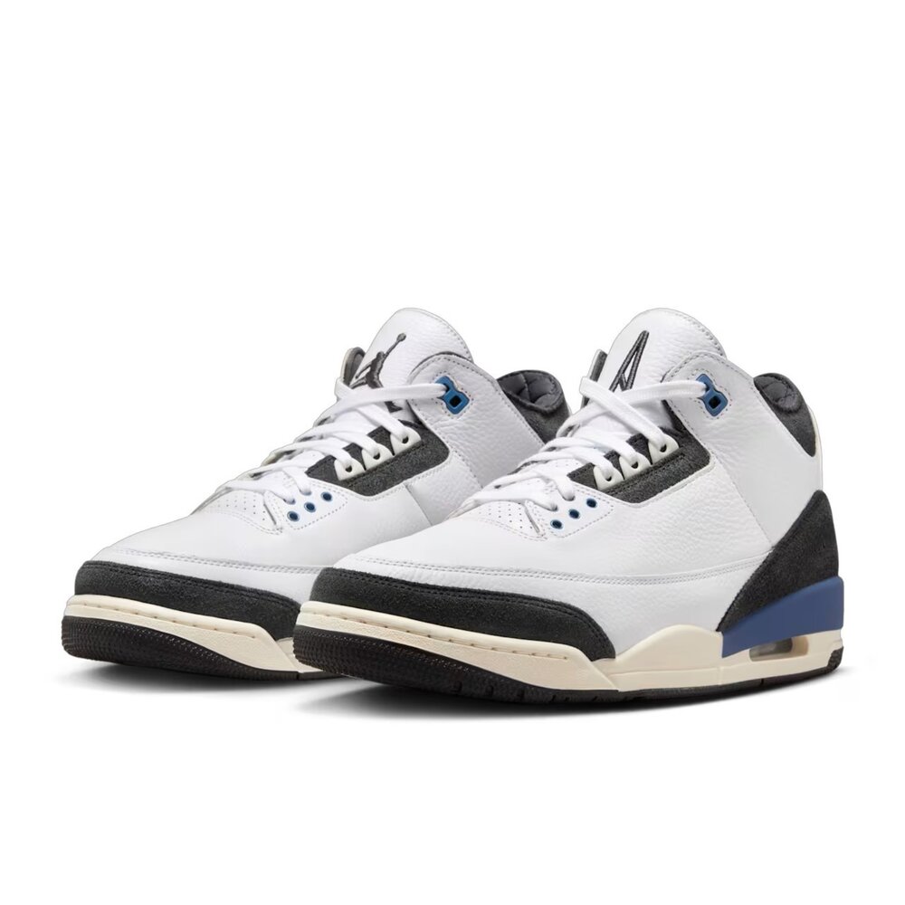 HV8571-100-A Ma Maniére X Air Jordan 3 OG Diffused Blue 漫射藍 AJ3 皮革 麂皮 男