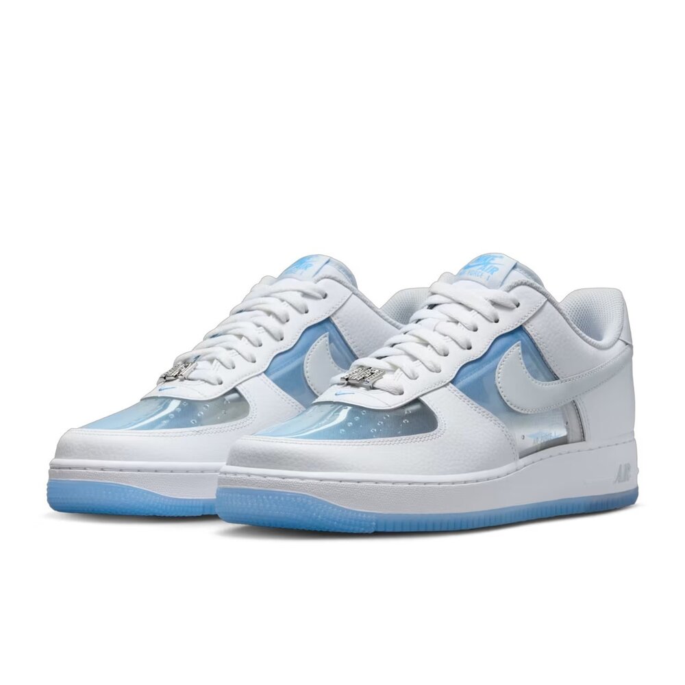 IB5724-100-Nike Air Force 1 Low White and University Blue 白藍 透明鞋面 IB572