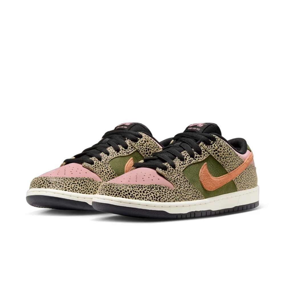 IH3211-200-Nike SB Dunk Low Khaki 粉綠豹紋 IH3211-200