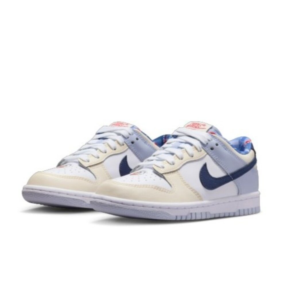 IH7343-141-Nike Dunk Low Just Do It 米黃藍 GS 大童鞋 IH7343-141