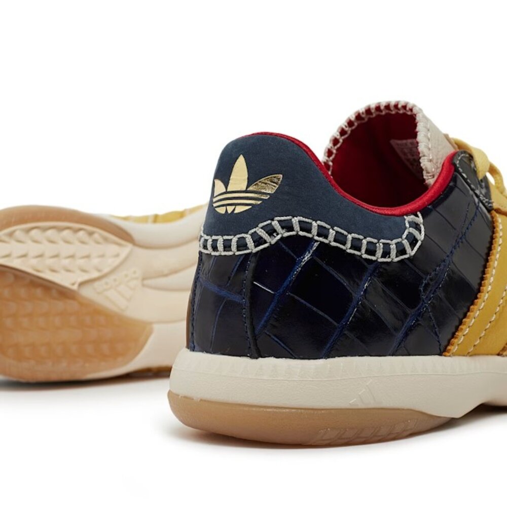 Wales Bonner x Adidas MN Samba Millennium St Fade Gold 黃藍 聯名-圖片-5