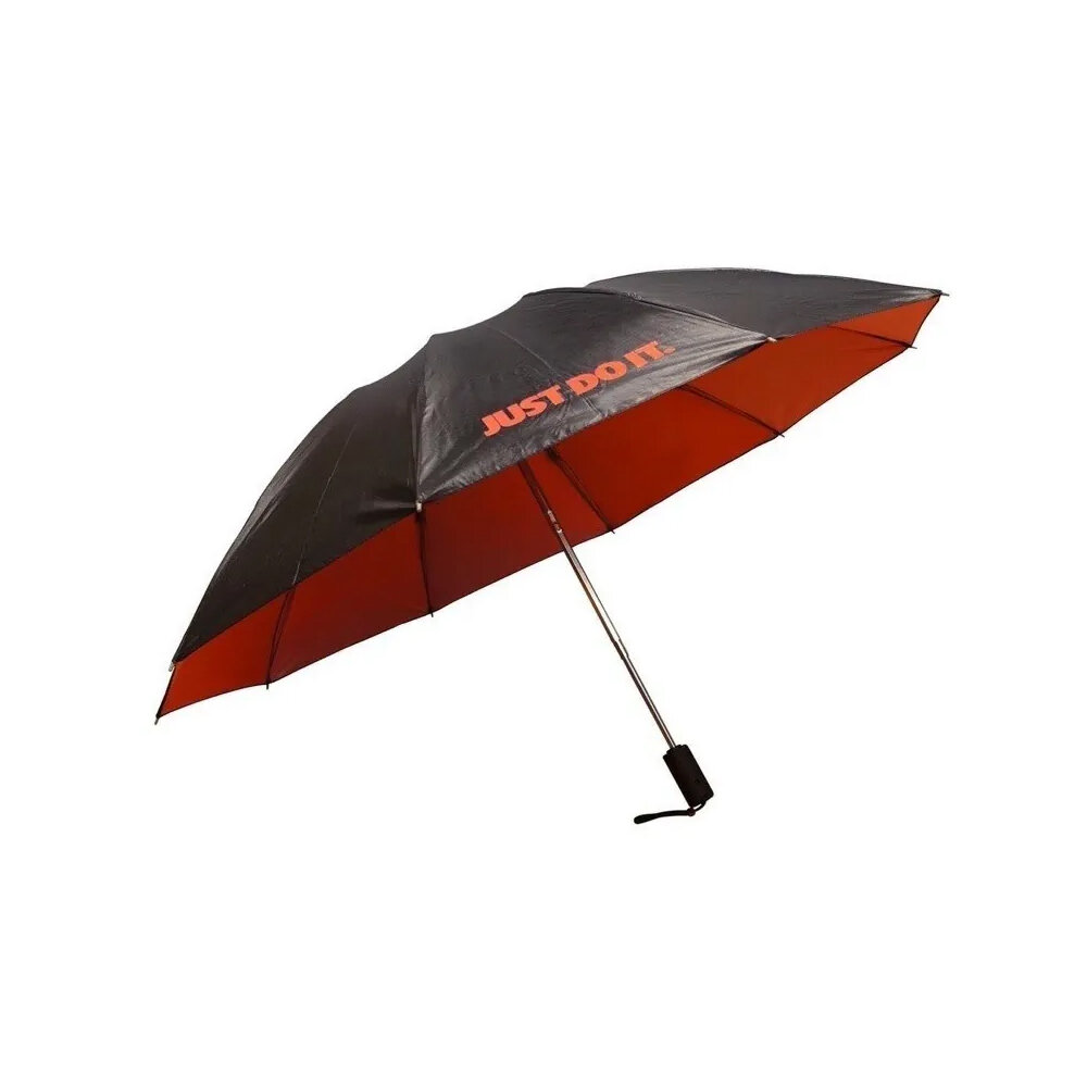 JDI-UB-OR01-Nike JUST DO IT 自動摺疊傘 雨傘 自動傘 黑橘 JDI-UB-OR01