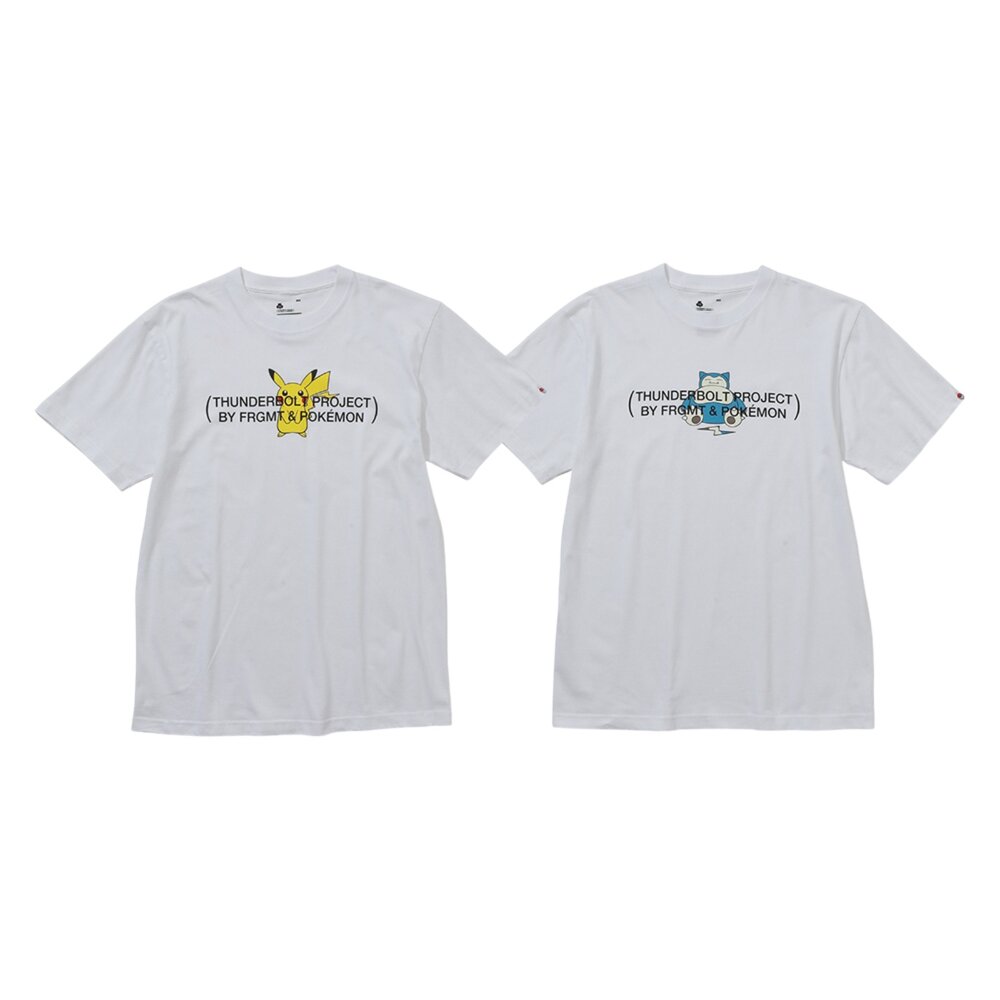 PFM-123-Fragment x Pokemon Thunderbolt Project 皮卡丘、卡比獸 白色 短袖