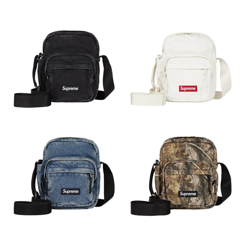 SUP25FW-sbag-Supreme 25Fw Shoulder Bag 黑 / 白 / 牛仔藍 / 落葉 肩包