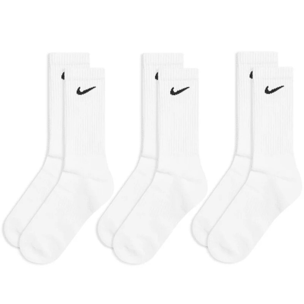 SX7664-100-Nike Everyday Cushioned 訓練中筒襪 白色 訓練(3雙) SX7664-100
