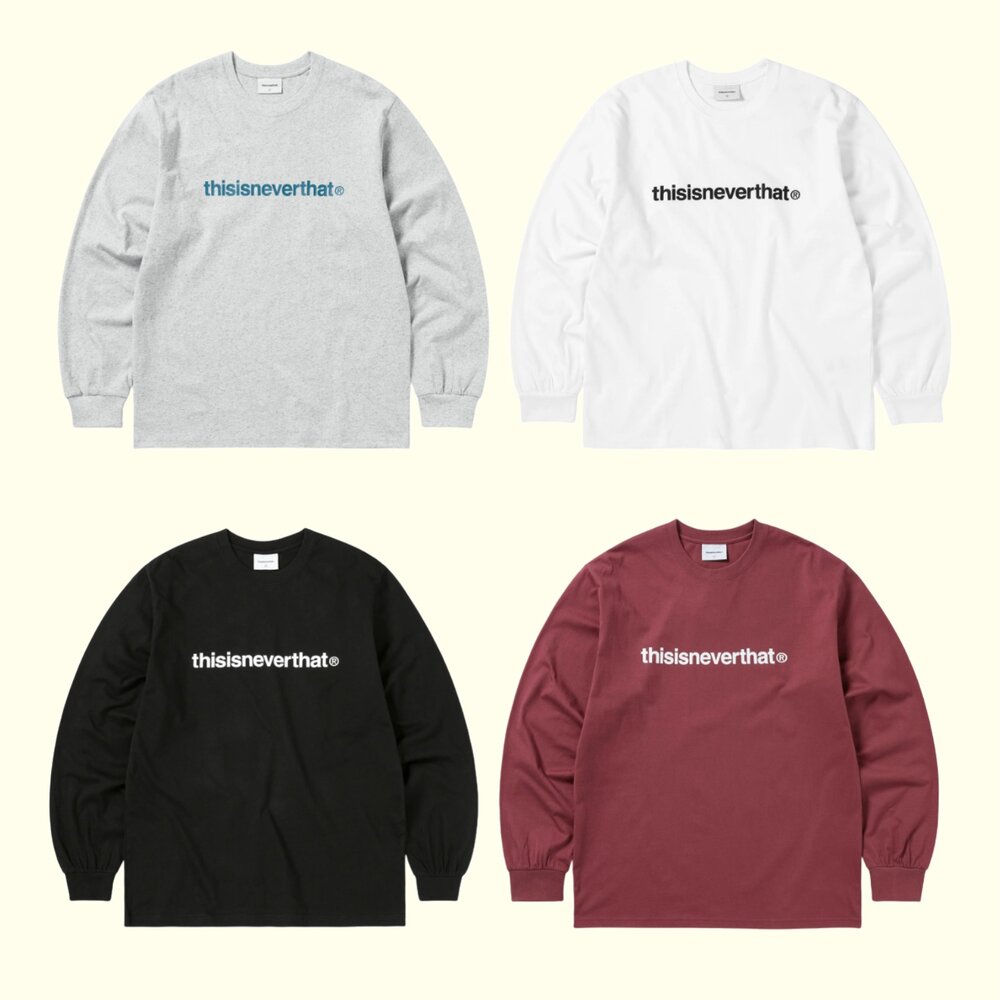 TN250TTSLT01-Thisisneverthat T-Logo L/S Tee 黑/灰/白/玫瑰 長袖T TN250TTSLT01