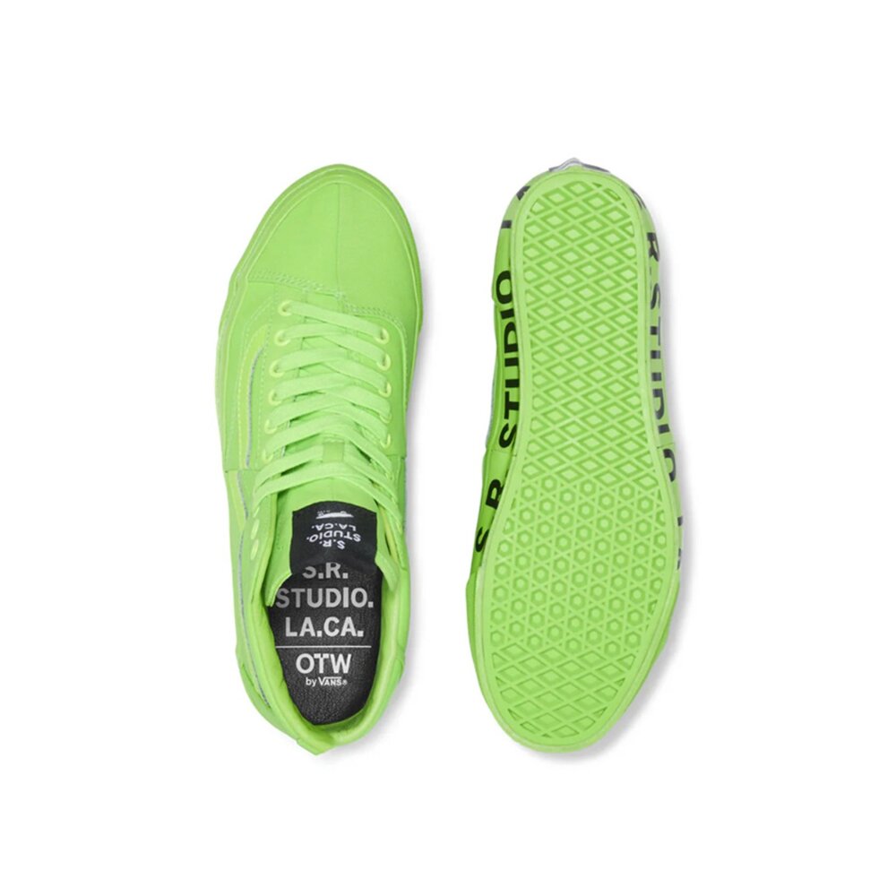 SR. Studio LA. CA x Vans Clash the Wall Green 高筒 螢光綠 聯名 休閒鞋-圖片-2