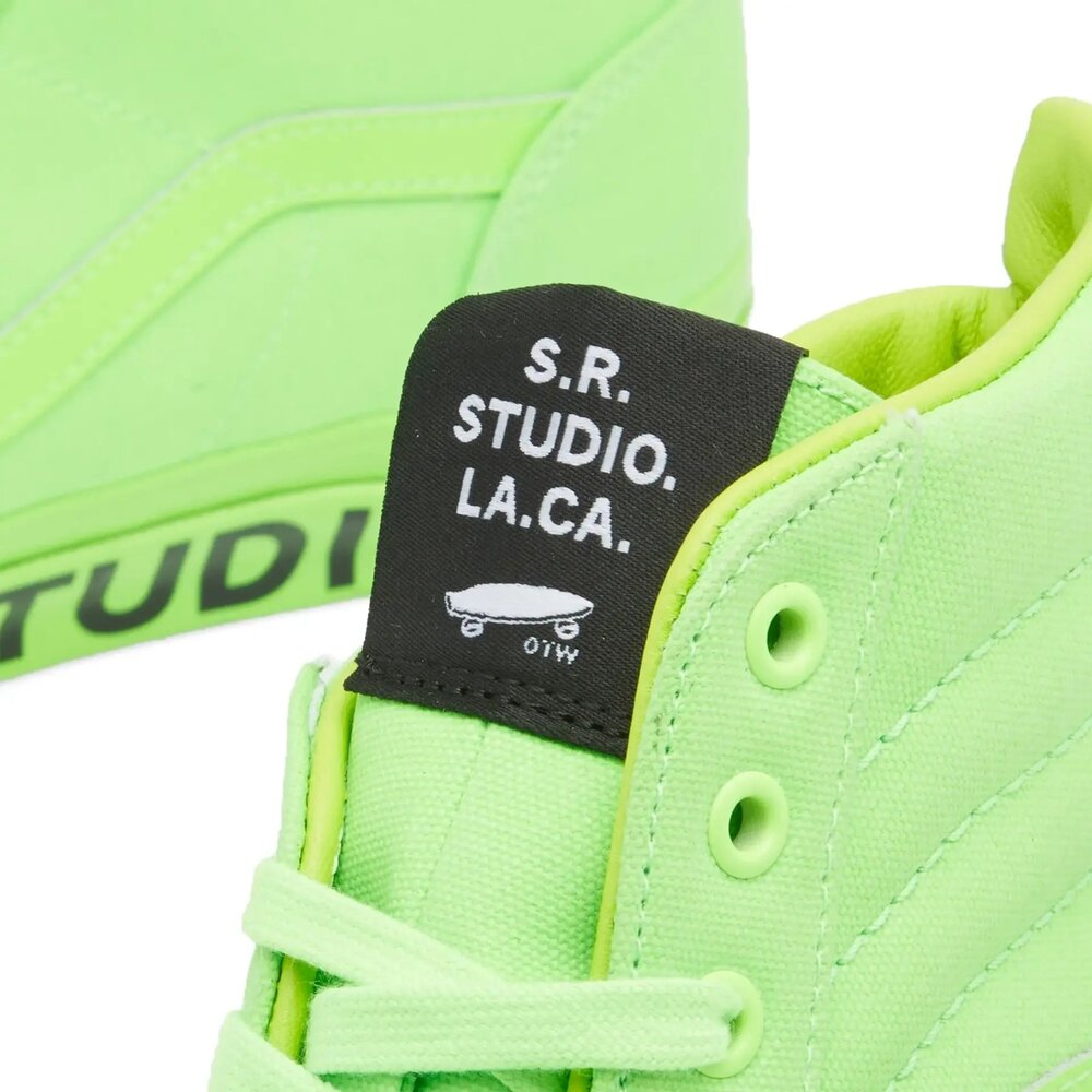 SR. Studio LA. CA x Vans Clash the Wall Green 高筒 螢光綠 聯名 休閒鞋-圖片-4