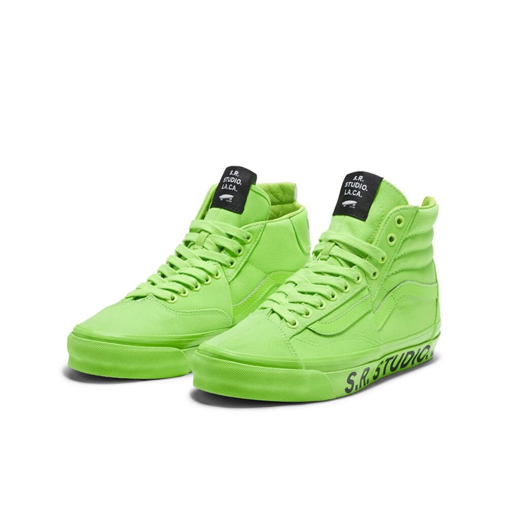 VN000CNKYSC-SR. Studio LA. CA x Vans Clash the Wall Green 高筒 螢光綠 聯名 休閒鞋