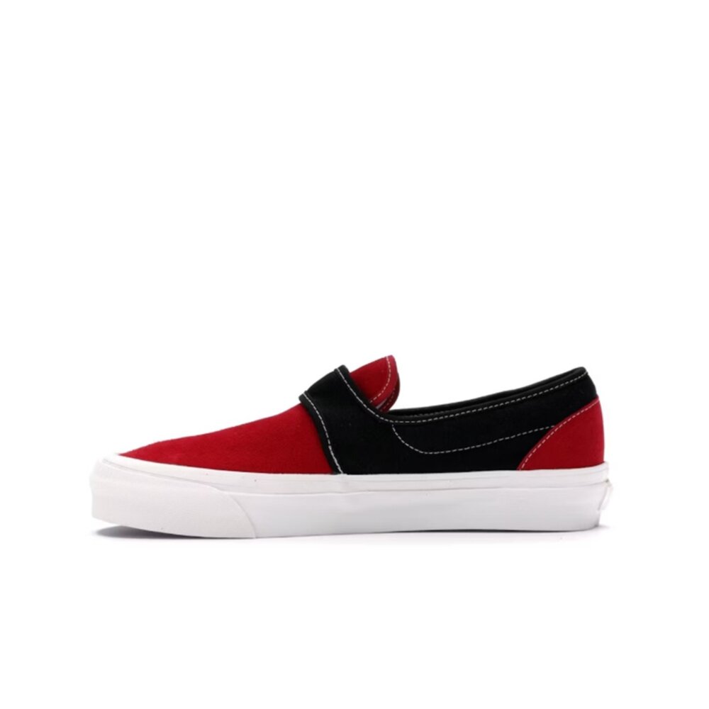 Fear of God x Vans Slip-On 47 DX Red Black 紅黑色 魔鬼沾 懶人鞋 聯名 男鞋-圖片-1