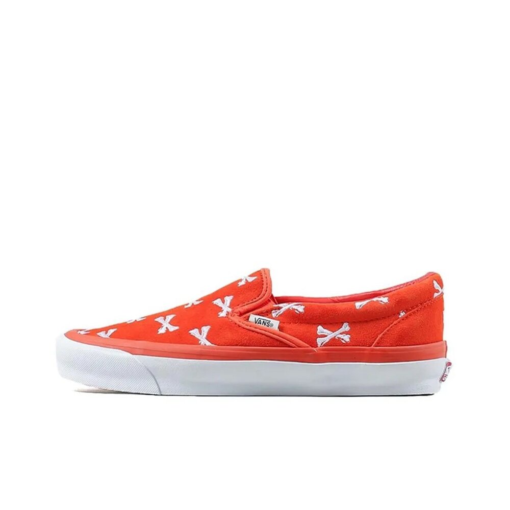 VN0A45JKK09-Wtaps x Vans OG Classic Slip-On LX Bones Orange 橘骨頭白 懶人鞋 聯名款