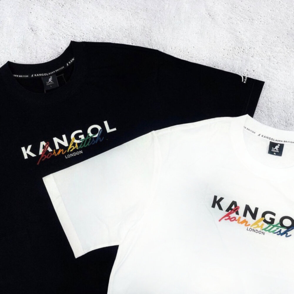 10337115433-Kangol 袋鼠 短袖 情侶款 大LOGO 經典款 落肩 大尺碼 短袖 短Tee 棉T 重磅 高磅數 上衣