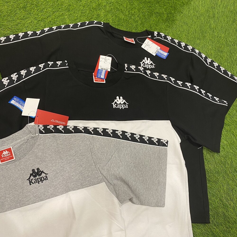 KAPPA 222banda 日本線 落肩 高磅數 重磅 串標短袖 刺繡 經典大LOGO 情侶款-圖片-1