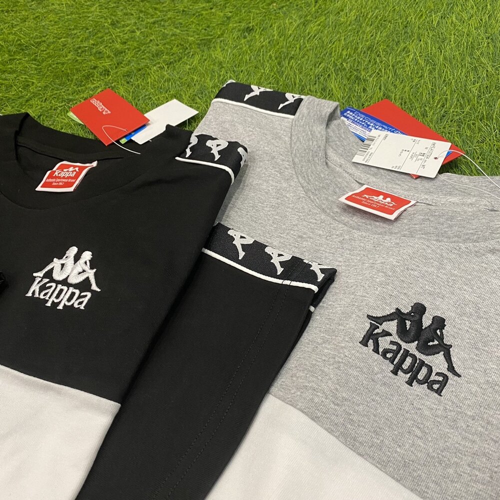 KAPPA 222banda 日本線 落肩 高磅數 重磅 串標短袖 刺繡 經典大LOGO 情侶款-圖片-3