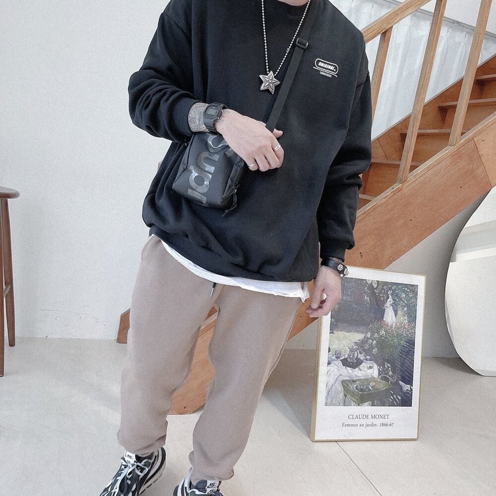 韓版 ORIGINAL 重磅 刷毛款 大學T 情侶款 韓版上衣 韓版長袖 秋冬爆款 流行單品-圖片-10