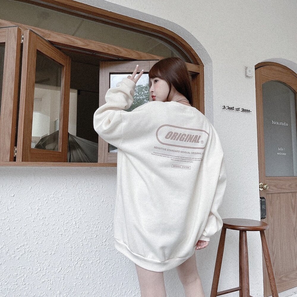 韓版 ORIGINAL 重磅 刷毛款 大學T 情侶款 韓版上衣 韓版長袖 秋冬爆款 流行單品-圖片-9