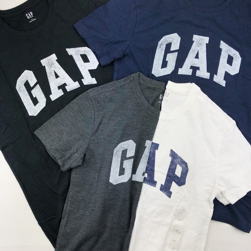 GAP 夏季 短袖 上衣 情侶款 刷舊 成人男生 素T 男生衣著 女生衣著 美國代購 印刷短袖 休閒短袖 蓋樸-圖片-2