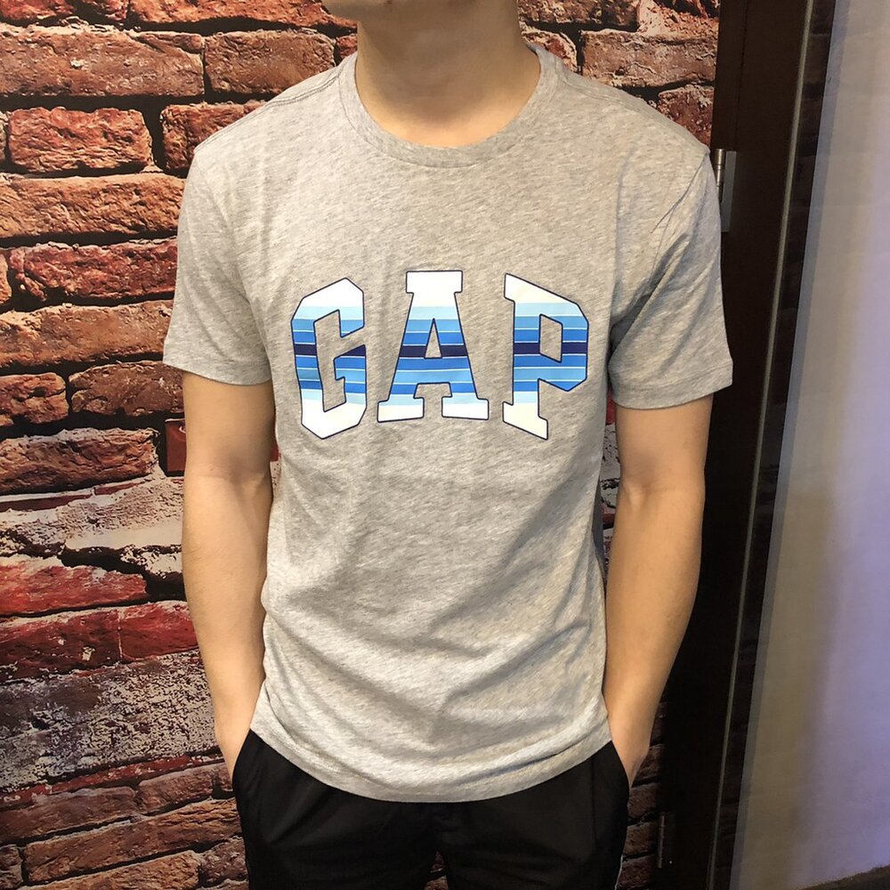 GAP 夏季 短袖 上衣 情侶款 刷舊 成人男生 素T 男生衣著 女生衣著 美國代購 印刷短袖 休閒短袖 蓋樸-圖片-5