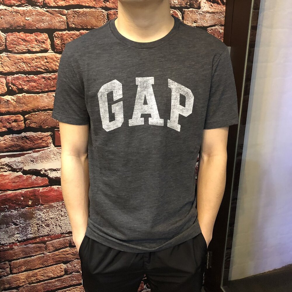 GAP 夏季 短袖 上衣 情侶款 刷舊 成人男生 素T 男生衣著 女生衣著 美國代購 印刷短袖 休閒短袖 蓋樸-圖片-6