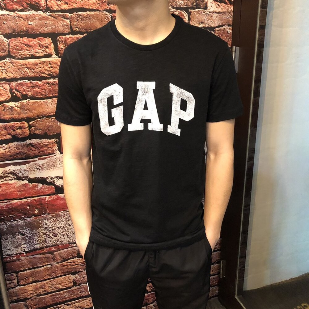 GAP 夏季 短袖 上衣 情侶款 刷舊 成人男生 素T 男生衣著 女生衣著 美國代購 印刷短袖 休閒短袖 蓋樸-圖片-7