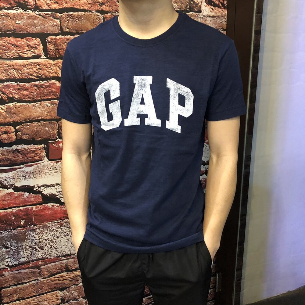 GAP 夏季 短袖 上衣 情侶款 刷舊 成人男生 素T 男生衣著 女生衣著 美國代購 印刷短袖 休閒短袖 蓋樸-圖片-8