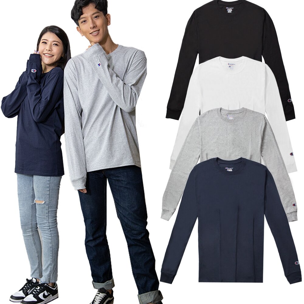 Champion CC8C 5.2oz 硬挺 繡標 素面 螺紋 長TEE 冠軍T 素T 長袖T 薄長T 冠軍T 素T-圖片-2