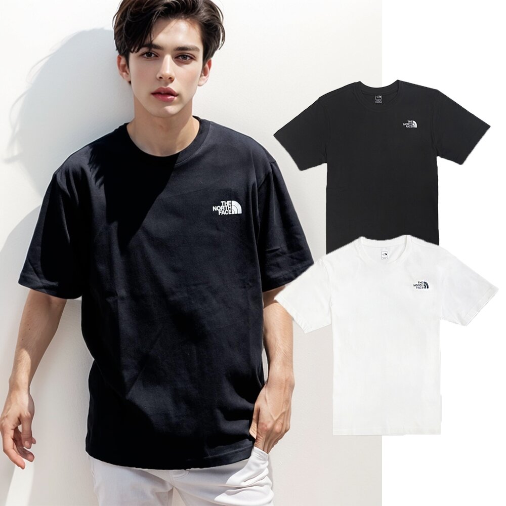 The North Face 北臉 短袖上衣 t恤 TNF 正背面LOGO 情侶款 NT7UN02/NT7UN05B-E 封面照片